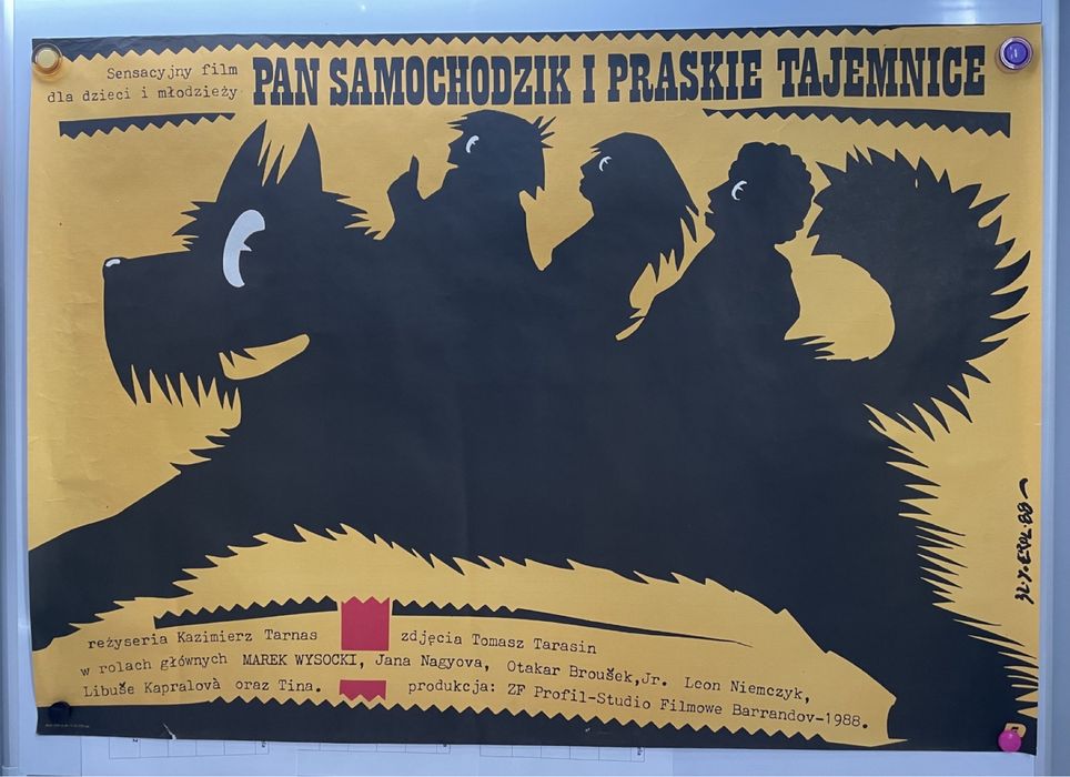 Oryginalny plakat filmowy Pan Samochodzik i praskie tajemnice Nienacki