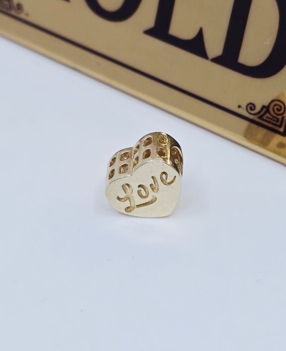 Złoty charms serce próba 585 14k