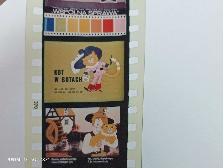 Bajki - slajdy z PRL - Rzutnik Ania - 10 sztuk (Czerwony kapturek)