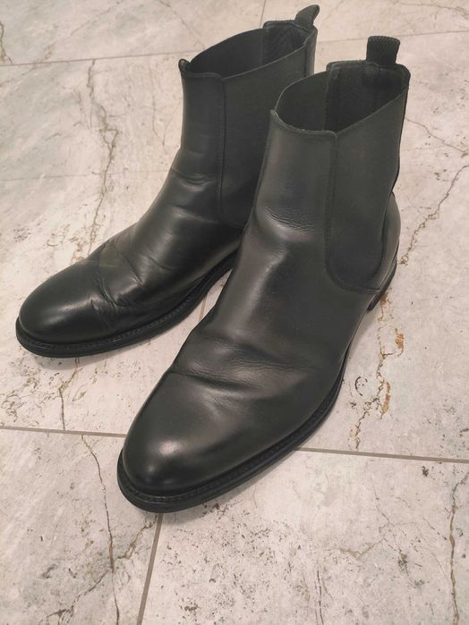 Buty męskie Kazar sztyblety czarne 41 nubuk