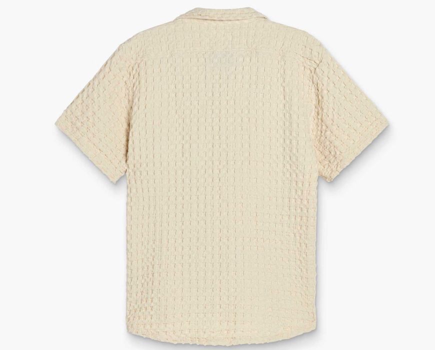 OAS Ecru Cuba Waffle koszula i shorty XL komplet