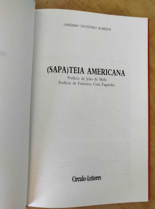 (Sapa)teia Americana de Onésimo Teotónio Almeida