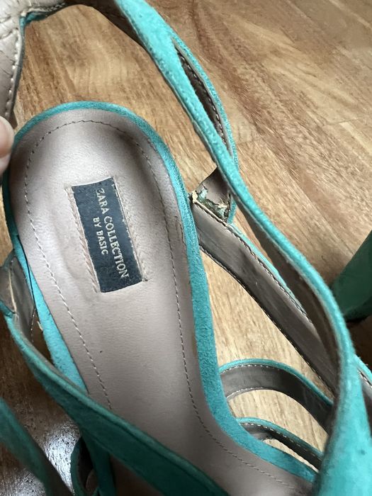 Sandalias Salto Alto - azuis - Zara