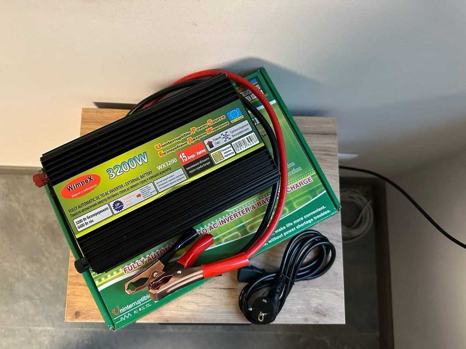 Мощний инвентор Wimpex 3200 приобразователь с зарядкой 12 220v
