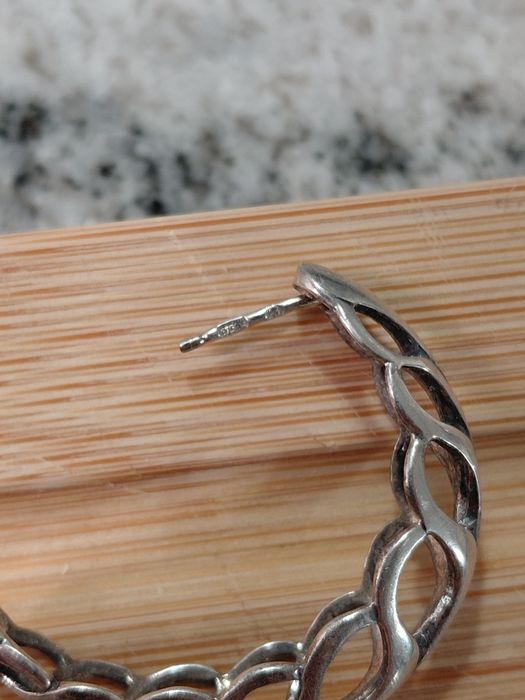 Kolczyki stara biżuteria srebro