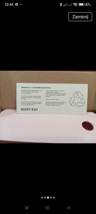 Nowy 2x1 & Stojak Organizer na Pędzle Mary Kay – Różowy / Oryginalny