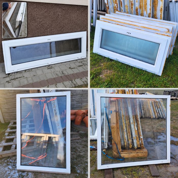 Okna używane PVC – różne rozmiary, balkonowe i FIX | Transport