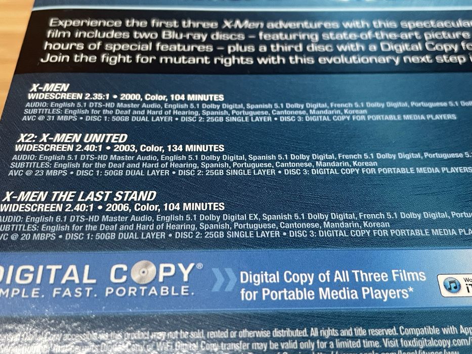 X-Men Trilogia Bluray