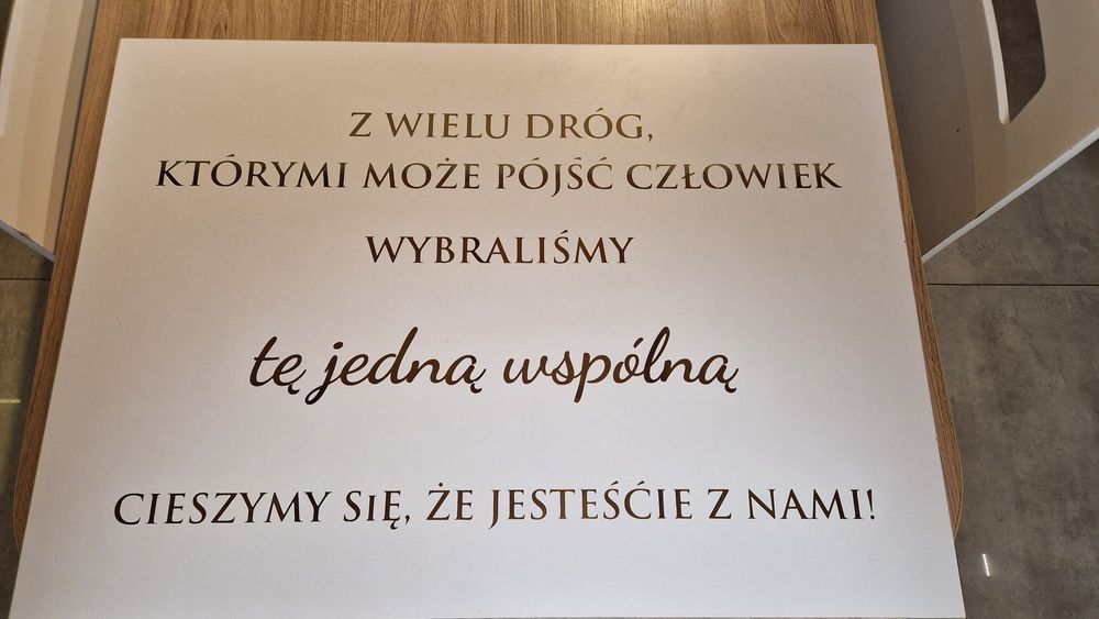 Tablice powitalne weselne, dekoracje ślubne