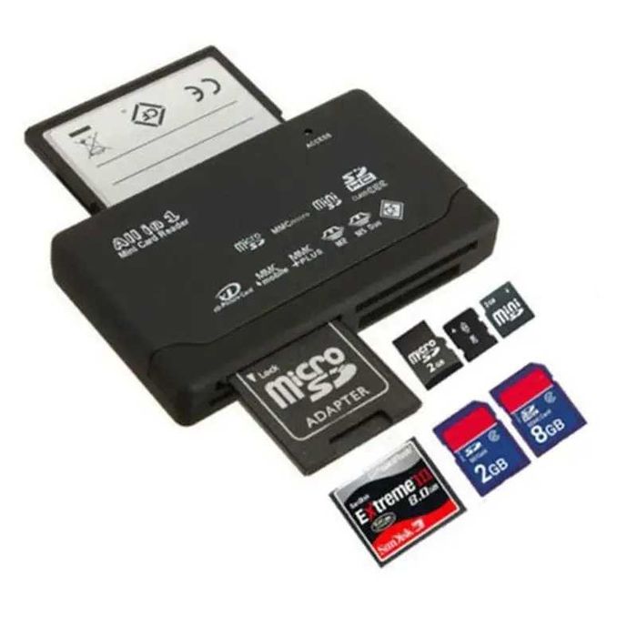 Кардрідер USB 21в1 SD microSD SDHC CF XD MS MS Duo MMC M2 miniSD карт пам'яті