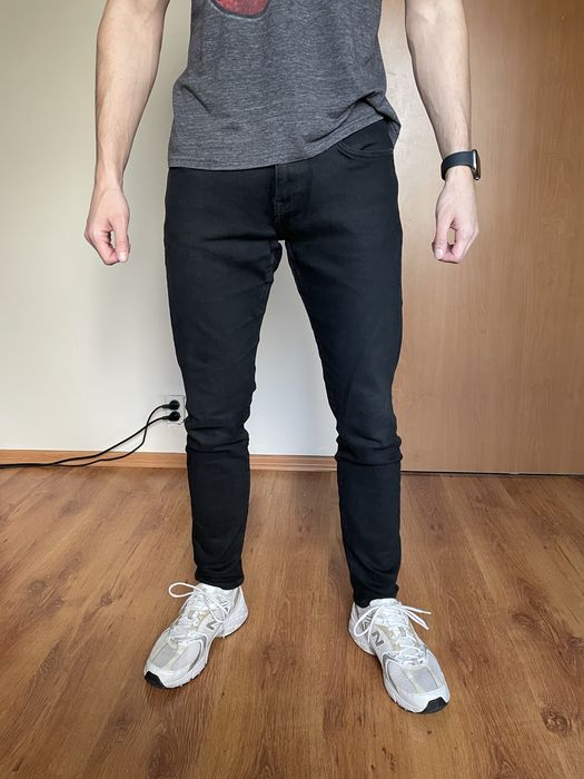 Spodnie czarne jeansowe cross jeans regular fit W31 L32