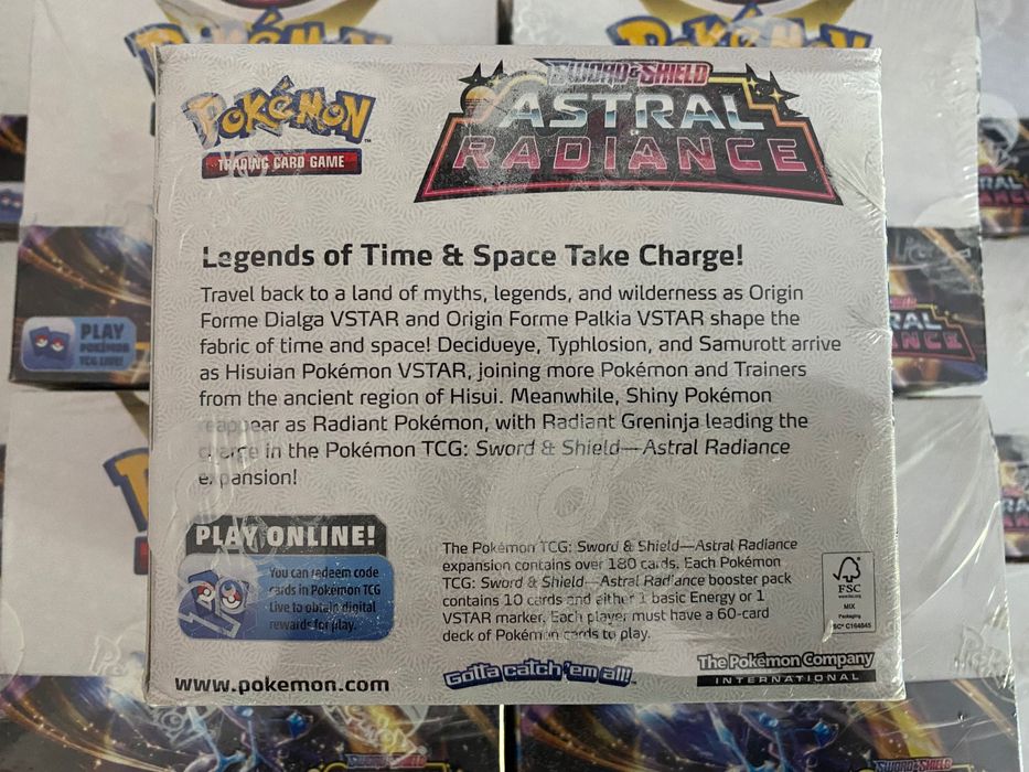 Pokémon Astral Radiance Booster Box seladas em Inglês