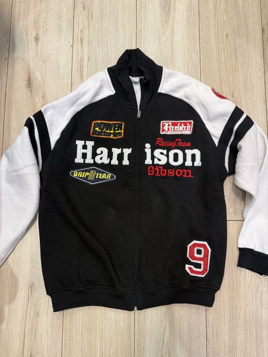 Вінтаж гоночна куртка бомбер harrison racing team на флісі ідеал