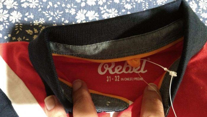 Polo de manga comprida de rapaz vermelho 12 anos