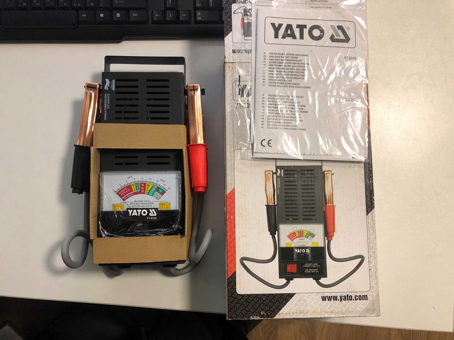 Тестер аккумуляторов Yato YT-8310 6/12V новый