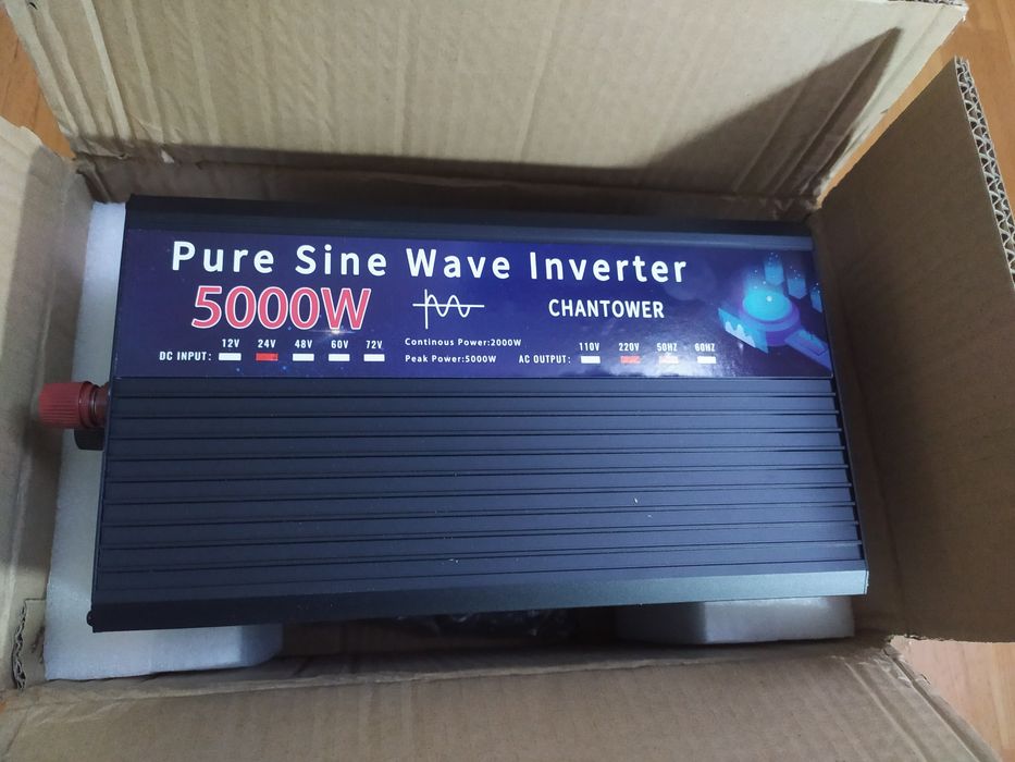 Инвертор 24в 220в 5000w преобразователь  чистая синуса