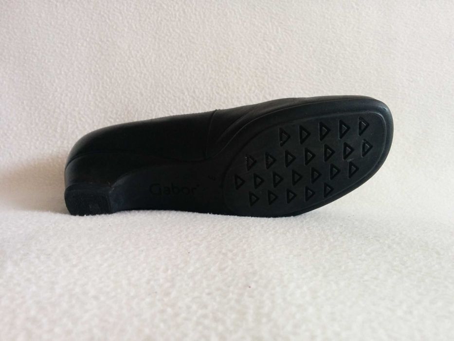 GABOR damskie czółenka z kwiatem - buty ze skóry naturalnej