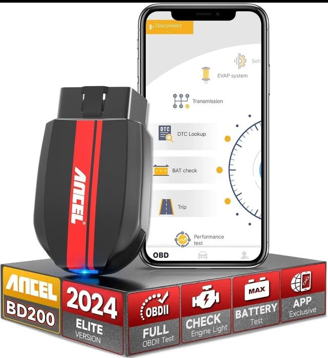 Ancel BD200 OBD2 Bluetooth 5.0 Scanner Diagnóstico Profissional NOVO