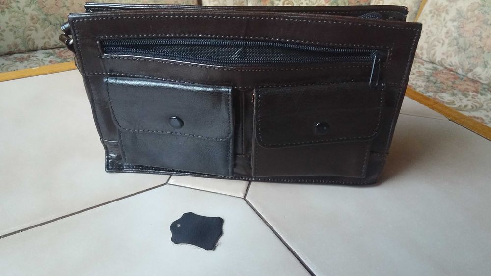 Elegancka skórzana saszetka z PRL - bdb !!