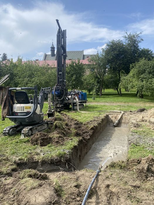 Studnię Głębinowe do 200 m Odwierty pod pompy ciepła
