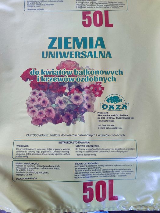 Ziemia ogrodowa,producent