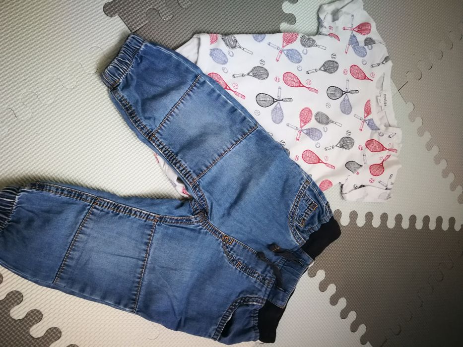 Zestaw Newbie rozmiar 74 body krótki rękaw plus spodenki wiosna