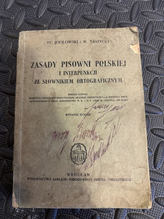 Stara książka Zasady pisowni Polskiej 1949 r.