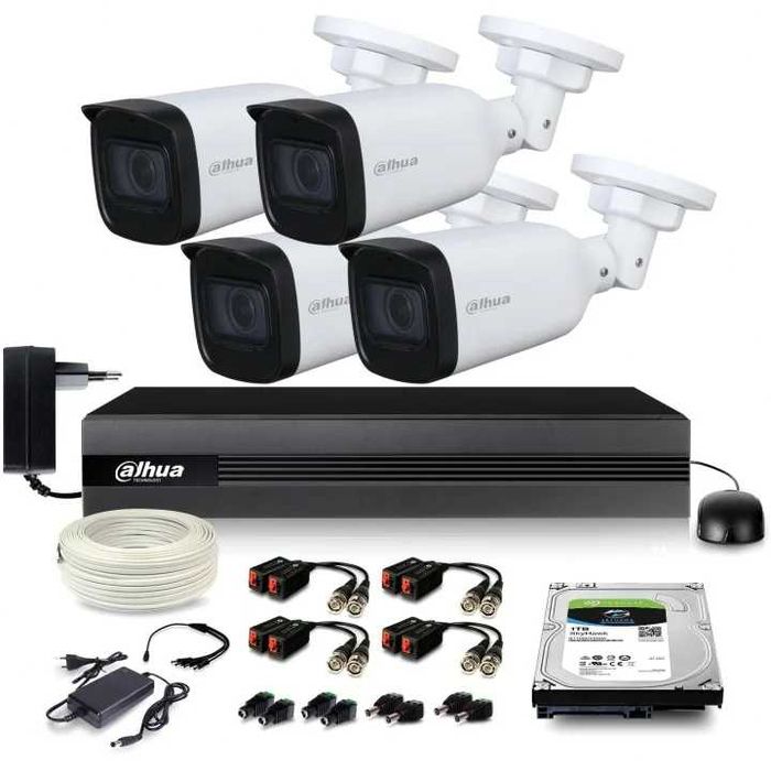 Kamery Zestawy Monitoring podgląd na telefon Dahua Tiandy Hikvision