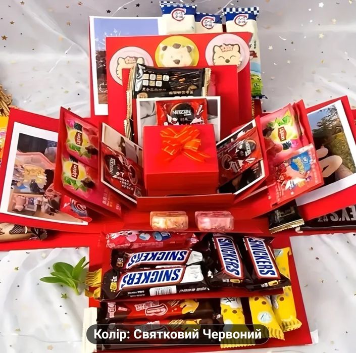 Подарункова коробка-сюрприз 5 шарова