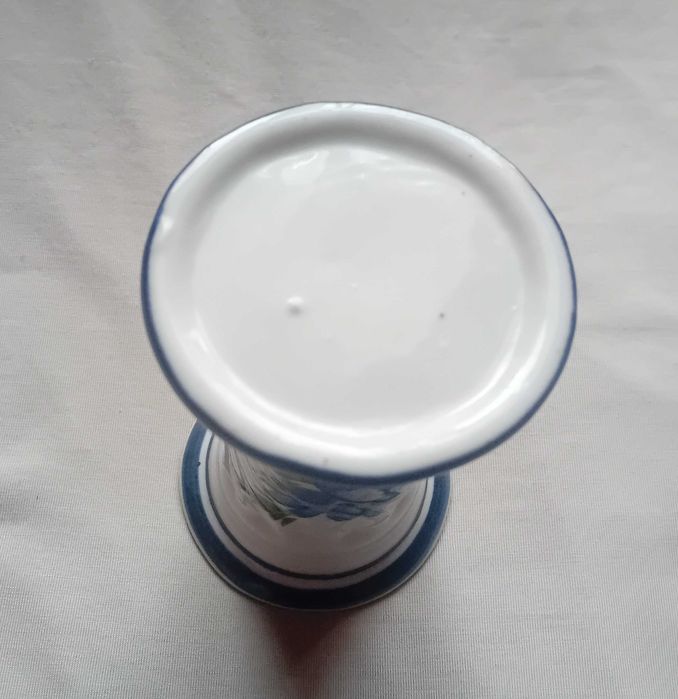 Ceramiczna osłonka doniczki z kolumną, ręcznie malowana. I poł. XX w.