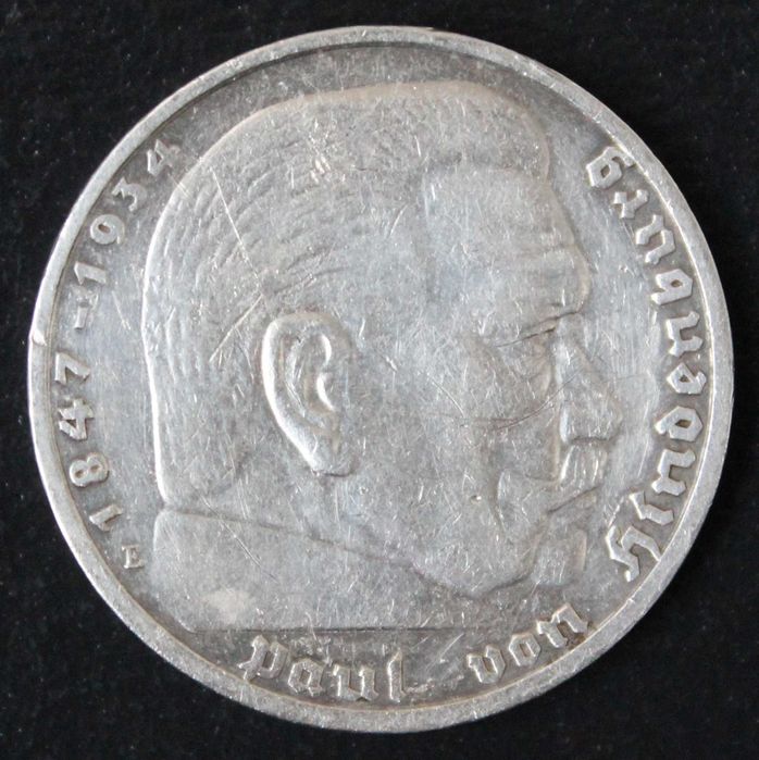 монета 5 марок 1934,1935,1936,1938 года