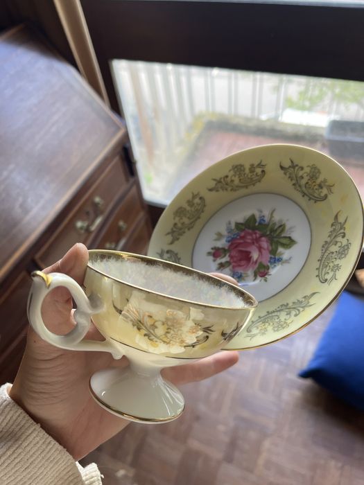 Chávena e prato Vintage