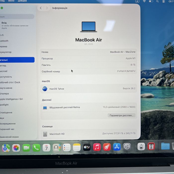 49 циклів М1 8gb | 256gb Macbook Air 13 2020(2022) •Гарантія Макбук M1