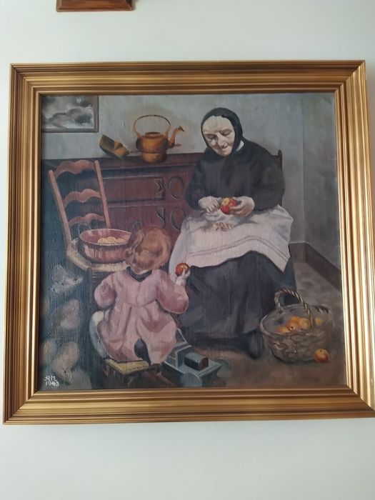 Stary obraz olej na płótnie