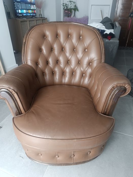 Poltrona Sofá Vintage Castanho - Almada