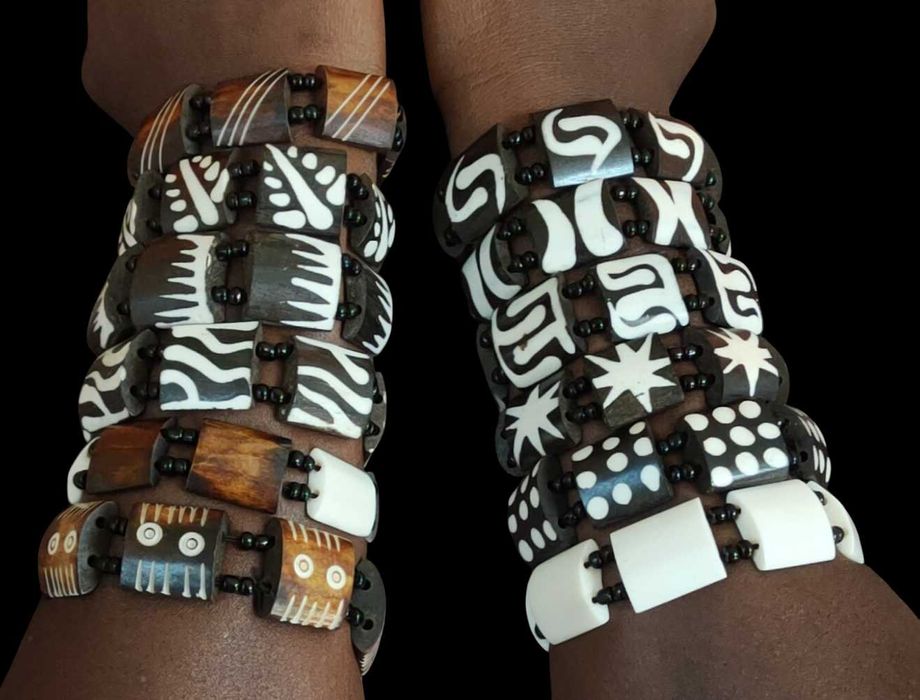 Masajska Kościana Bransoletka - ekologiczna, ręcznie robiona - Kenia