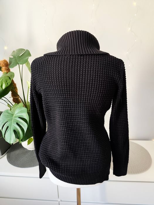Sweter czarny golf Calvin Klein S 36 damski