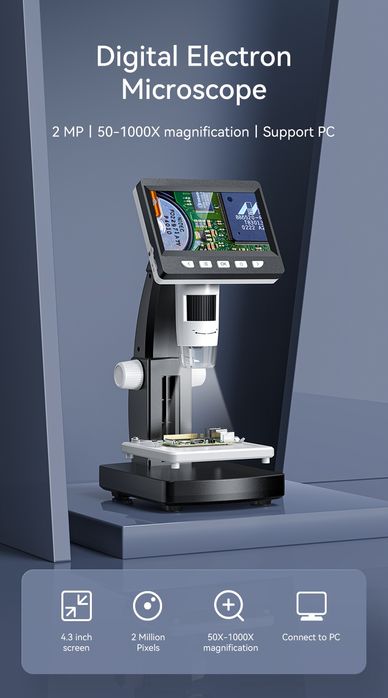 Цифровий мікроскоп INSKAM 306 1000 INSKAM 306 LCD-дисплей