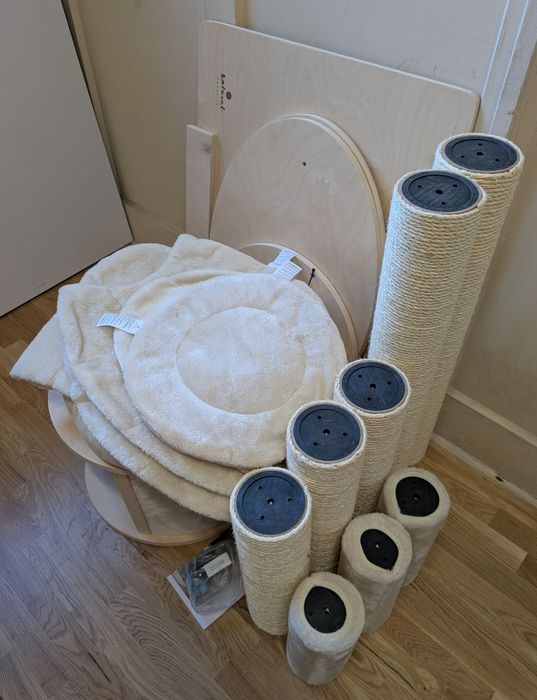 Natural Paradise Drapak dla Kota Petunia 140x68x193cm Kremowy OGROMNYu