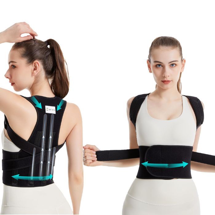 PAHOM Korektor Pleców Pas Podtrzymujący Postawę Unisex Oddychający M