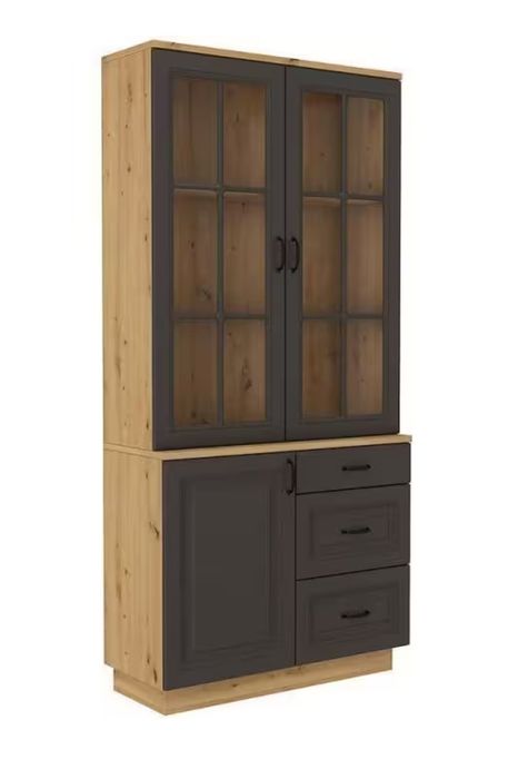 Nową witryna Flavia 100cm Grafit/Dąb Artisan
