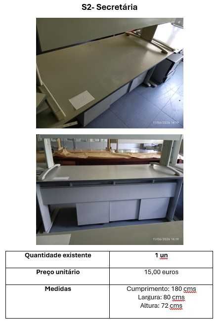Secretárias escritório usadas