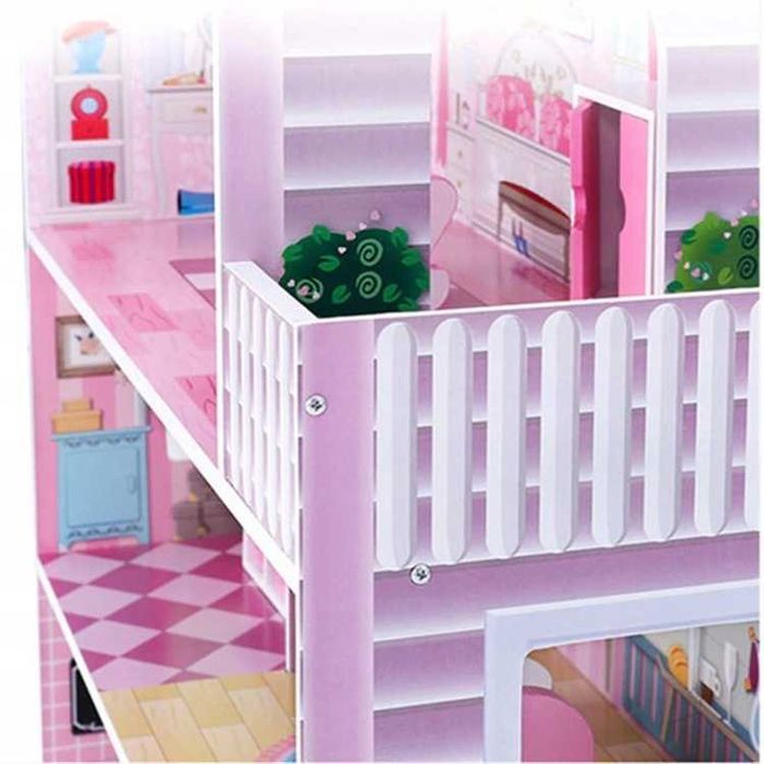 Domek dla lalek z meblami + lalki
