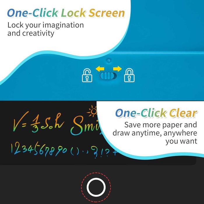 Tablet Lcd Escrita e desenho Pack de 2 Rosa e Azul acessórios Natal