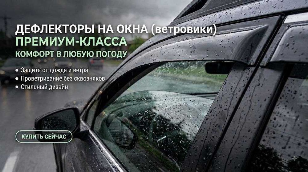 Ветровики дефлекторы окон Renault Scenic Megane Duster Dokker Kadjar Kangoo Trafic Master Captur