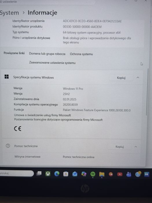 Laptop hp 16 gb ram 512 gb dysk ssd