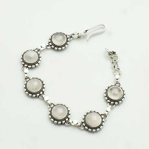 bransoletka 
tęczowy kamień księżycowy. Próba 925