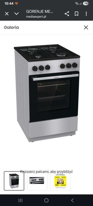 Kuchenka z piekarnikiem gazowo-elektryczna Gorenje MEK3011SB