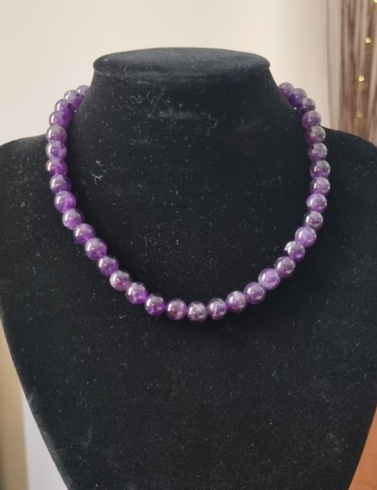 Korale z ametystów 925