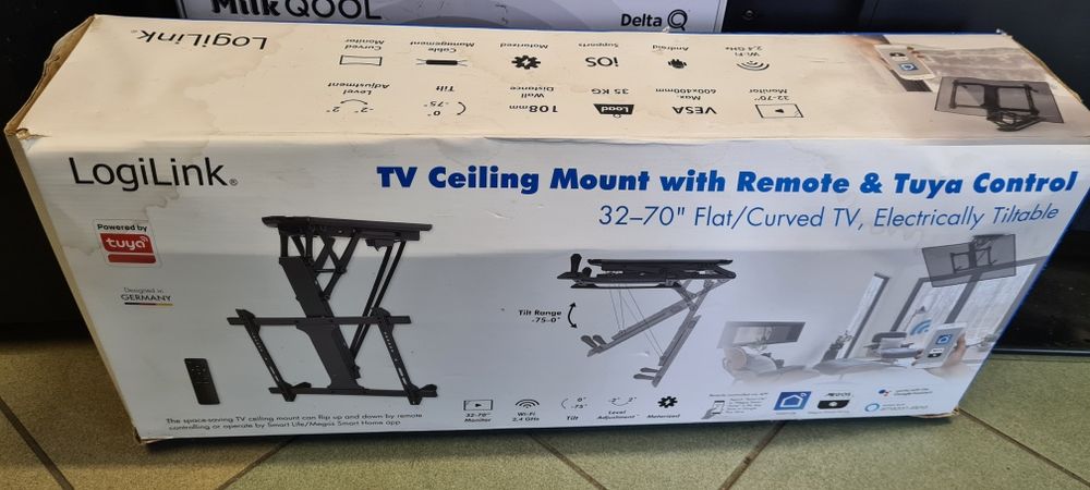 Uchwyt sufitowy do telewizora  Logilink Wi-Fi Smart TV  BP0159A z pilotem - nowy